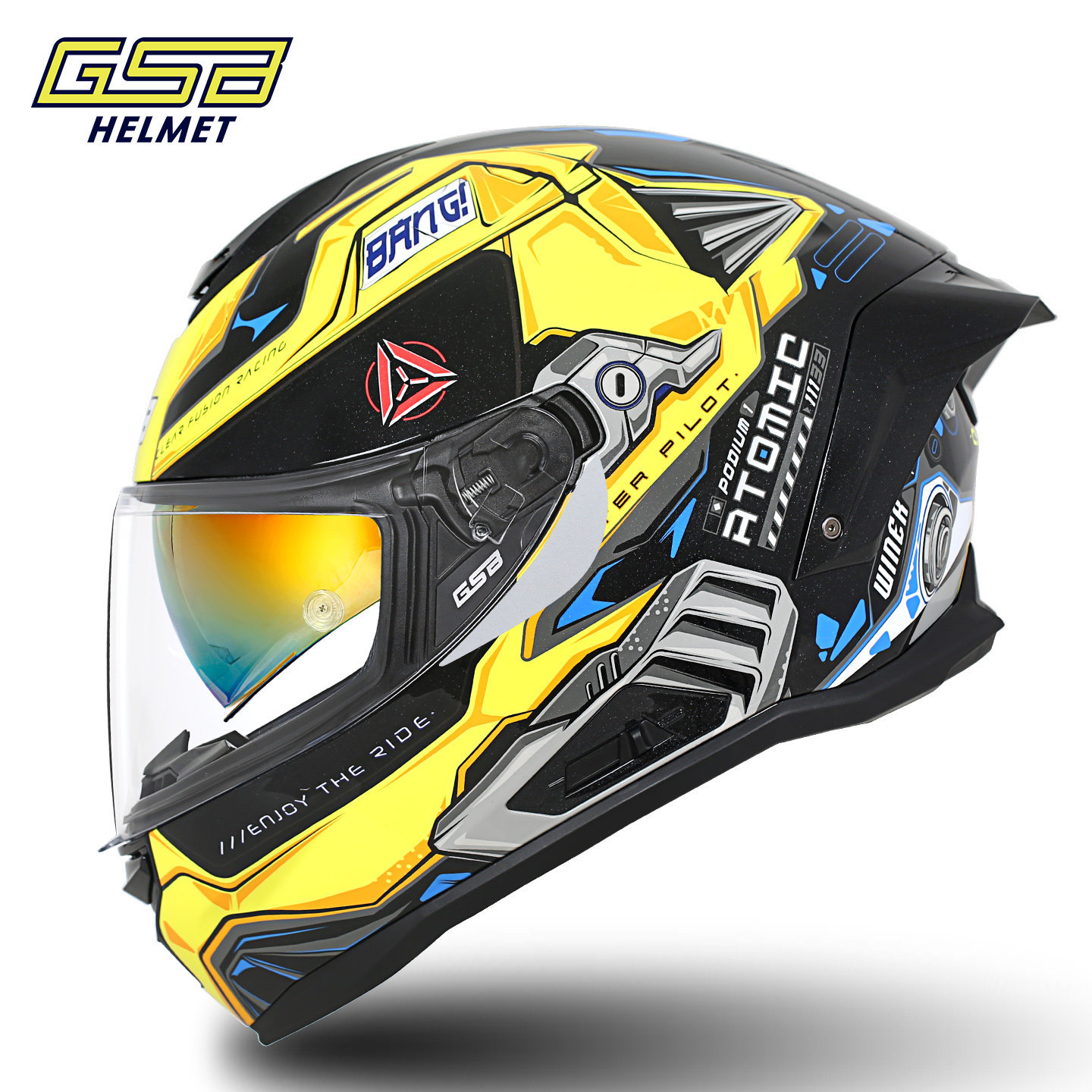 GSB T80 Full Face Motorcycle H - Dual Visor Motorcycle Racing Helmet recension och pris