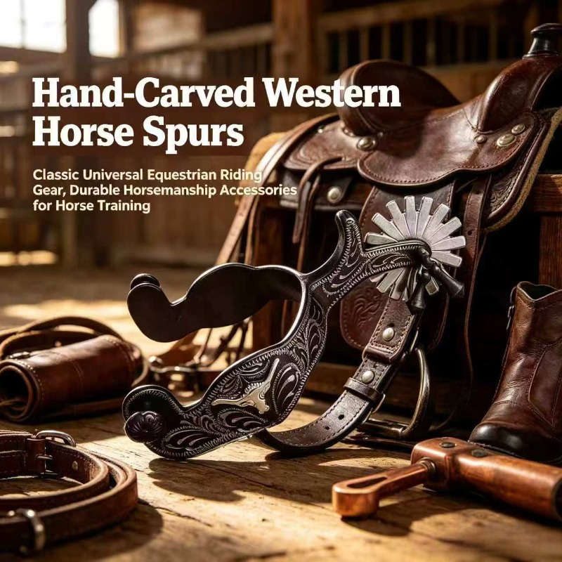 Hand‑Carved Western Horse Spur - Riding Gear recension och pris