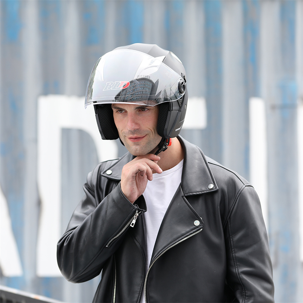 BLD Stylish 3/4 Half Face Helm - Full Face Motorcycle Helmet With Bluetooth recension och pris