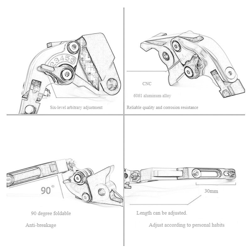For HONDA CB750 CB 750 HORNET  - Cnc Aluminum Adjustable Brake Clutch Levers recension och pris