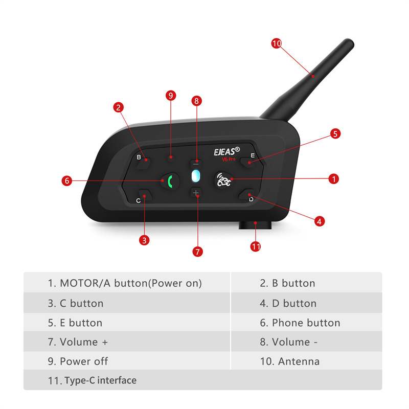 NewEjeas V6 Pro Full Duplex Mo - Motorcycle Helmets recension och pris