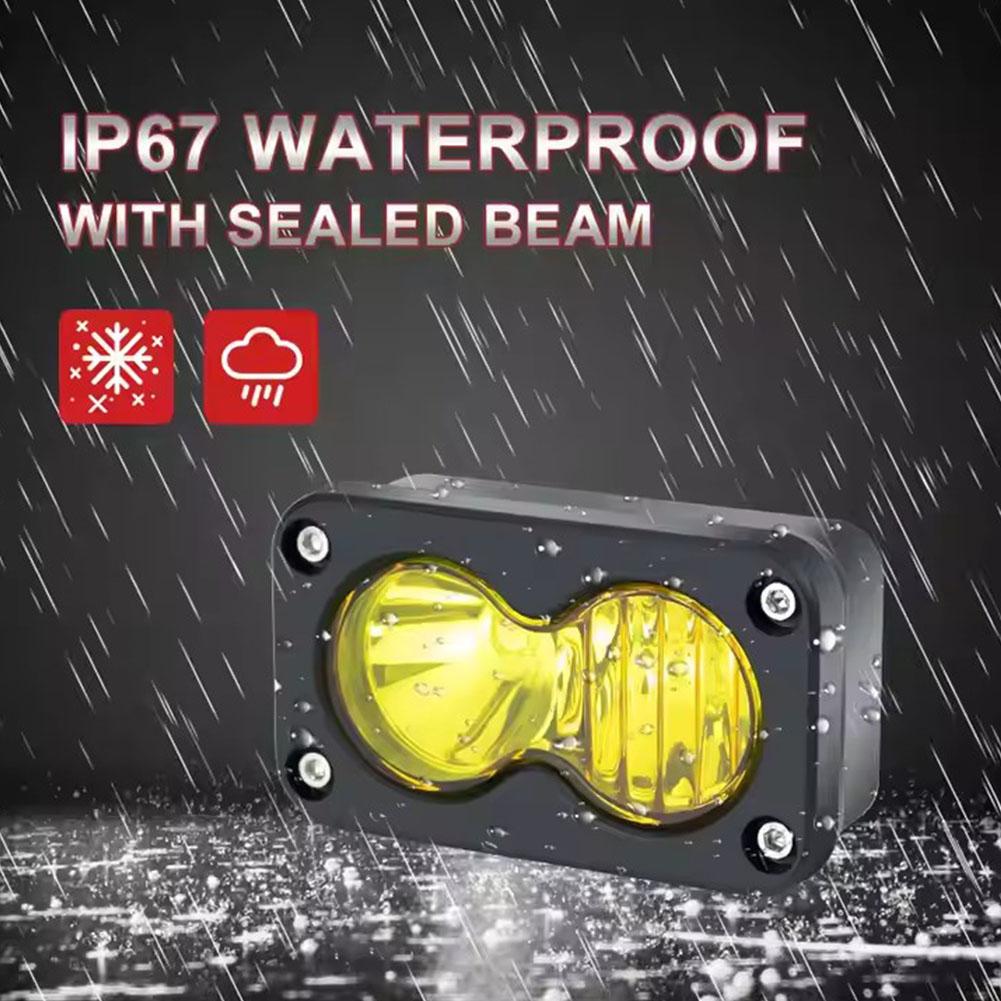 20W LED Headlight 3Inch Square - Universal Motorcycle Led Headlight Projector recension och pris