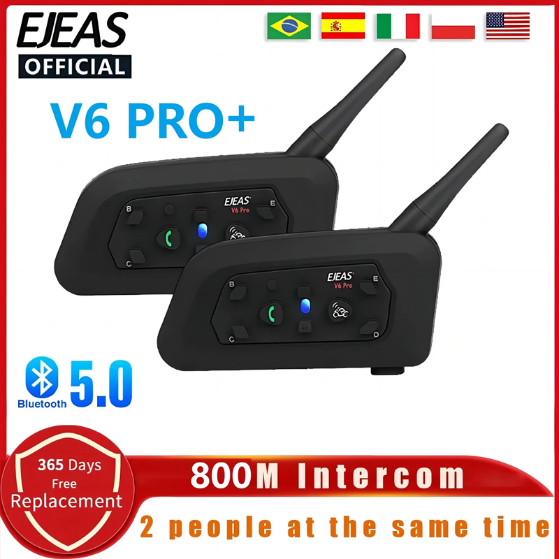 EJEAS V6 PRO+ Motorcycle Helme - Full Face Motorcycle Helmet With Bluetooth recension och pris