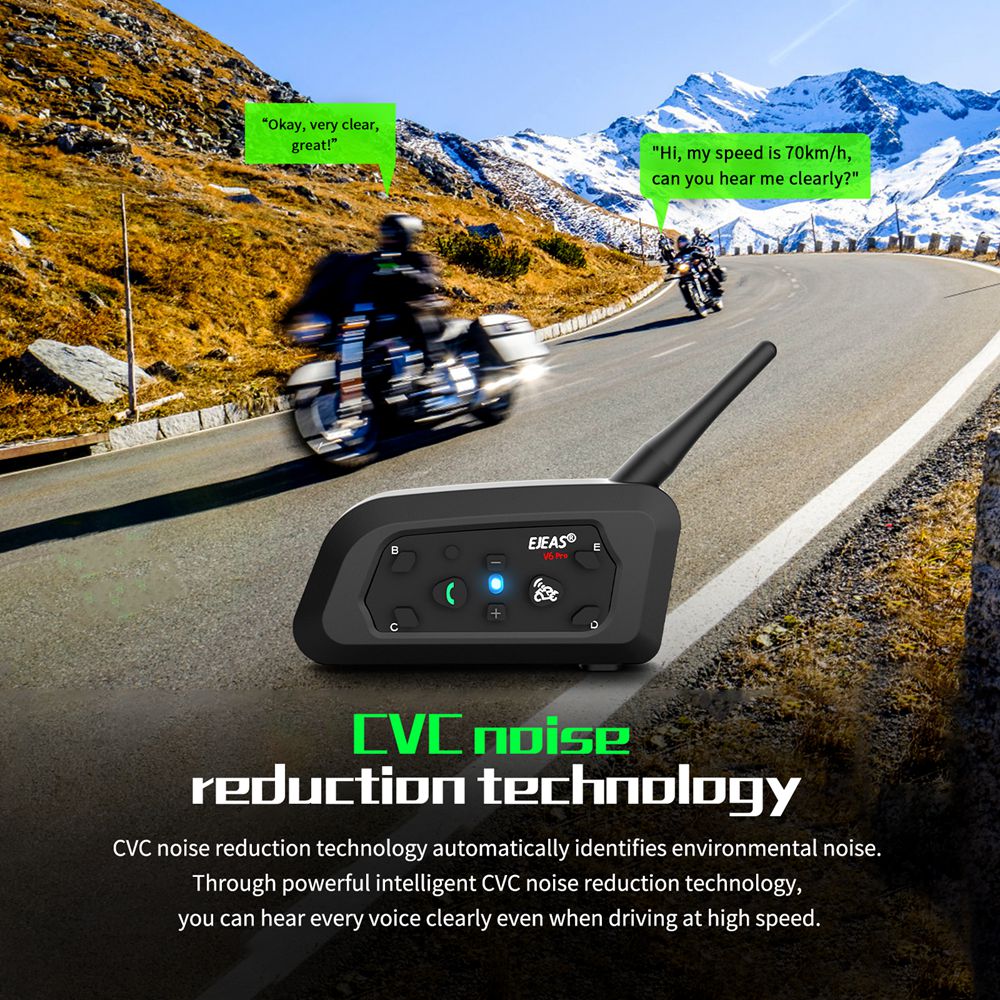 EJEAS V6 PRO+ Motorcycle Helme - Full Face Motorcycle Helmet With Bluetooth recension och pris