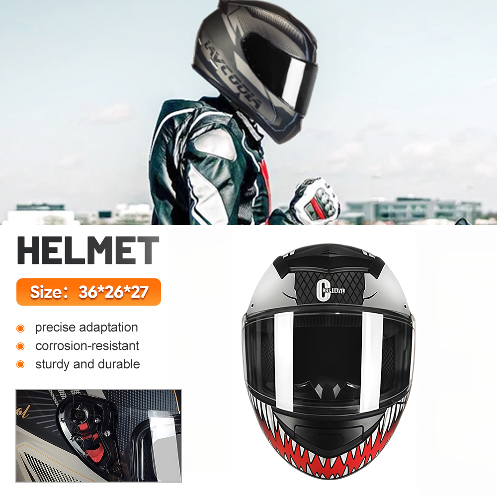 Stylish Full-Face Motorcycle H - Dual Visor Motorcycle Racing Helmet recension och pris